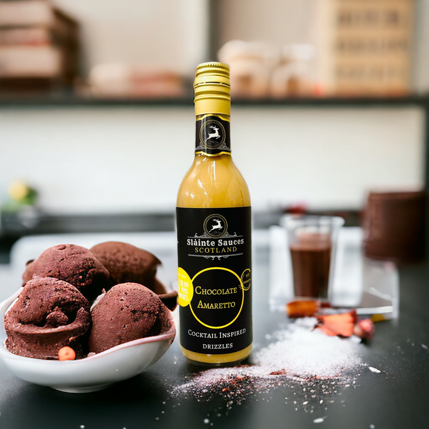 Chocolate Amaretto Ice Cream sauce