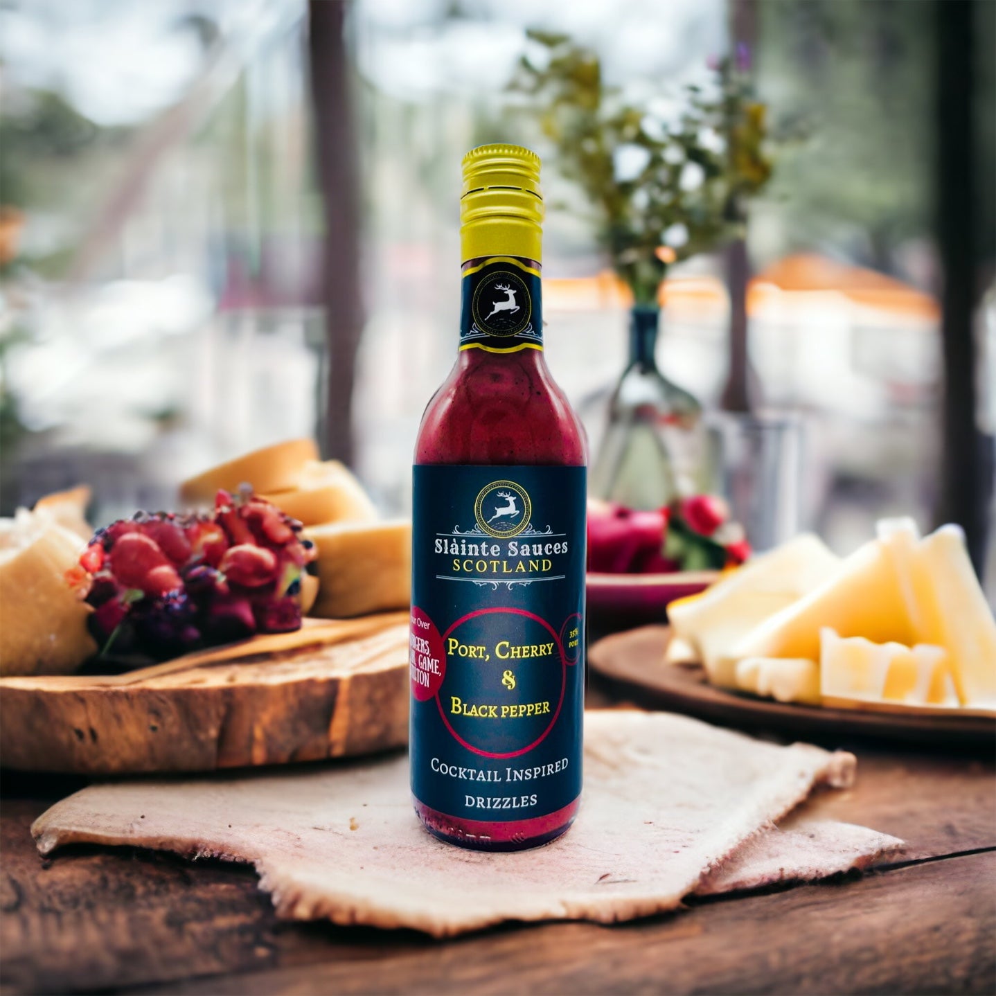 Savoury Sauce Gift Set - Whisky, Lemon with Chilli & A Port, Cherry & Black Pepper